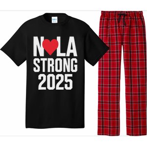 New Orleans Nola Strong Heart 2025 New Orleans Strong Pajama Set