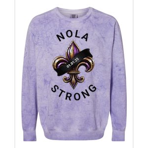 New Orleans Nola Strong Heart New Orleans Strong Colorblast Crewneck Sweatshirt