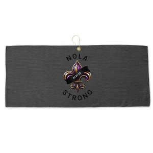 New Orleans Nola Strong Heart New Orleans Strong Large Microfiber Waffle Golf Towel