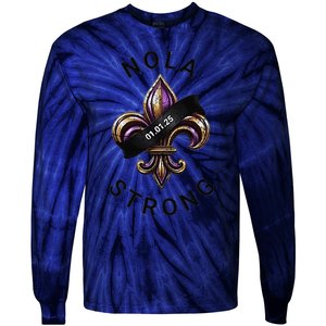 New Orleans Nola Strong Heart New Orleans Strong Tie-Dye Long Sleeve Shirt