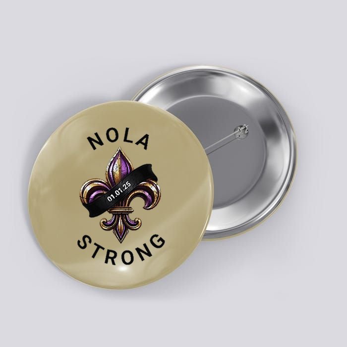 New Orleans Nola Strong Heart New Orleans Strong Button