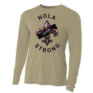 New Orleans Nola Strong Heart New Orleans Strong Cooling Performance Long Sleeve Crew