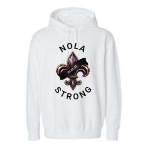 New Orleans Nola Strong Heart New Orleans Strong Garment-Dyed Fleece Hoodie