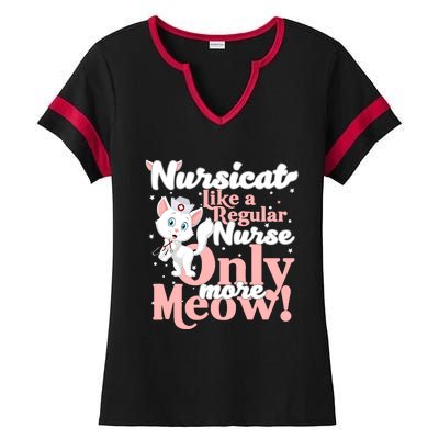 Nursicorn Or Nursicat Like Regular Nurse Only More Meow Gift Ladies Halftime Notch Neck Tee