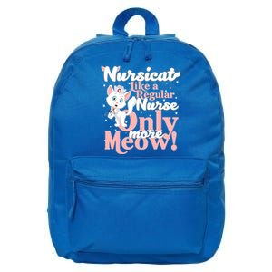 Nursicorn Or Nursicat Like Regular Nurse Only More Meow Gift 16 in Basic Backpack