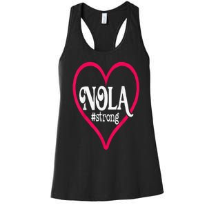 New Orleans Nola Strong Heart Women's Racerback Tank