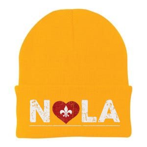 New Orleans Nola Strong Heart 2025 New Orleans Strong Knit Cap Winter Beanie