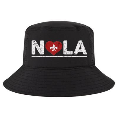 New Orleans Nola Strong Heart 2025 New Orleans Strong Cool Comfort Performance Bucket Hat