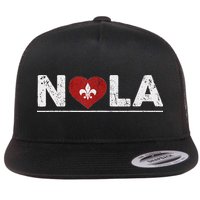 New Orleans Nola Strong Heart 2025 New Orleans Strong Flat Bill Trucker Hat