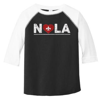 New Orleans Nola Strong Heart 2025 New Orleans Strong Toddler Fine Jersey T-Shirt