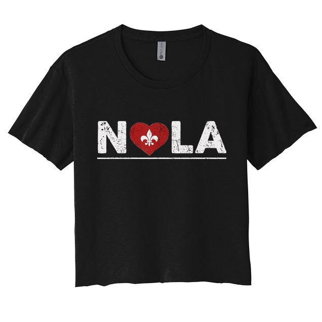 New Orleans Nola Strong Heart 2025 New Orleans Strong Crop Top