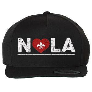 New Orleans Nola Strong Heart 2025 New Orleans Strong Wool Snapback Cap