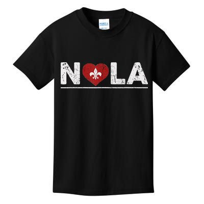 New Orleans Nola Strong Heart 2025 New Orleans Strong Kids T-Shirt