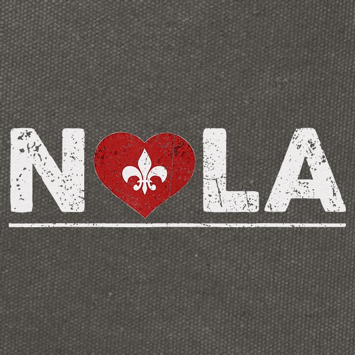 New Orleans Nola Strong Heart 2025 New Orleans Strong Cotton Canvas Backpack