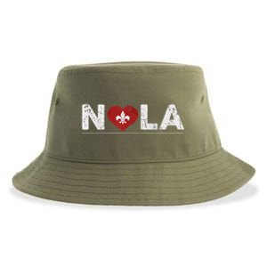 New Orleans Nola Strong Heart 2025 New Orleans Strong Sustainable Bucket Hat