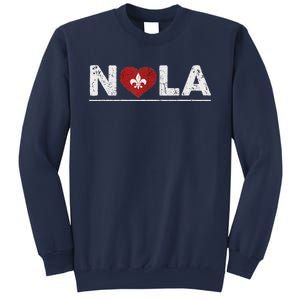 New Orleans Nola Strong Heart 2025 New Orleans Strong Sweatshirt