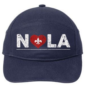 New Orleans Nola Strong Heart 2025 New Orleans Strong 7-Panel Snapback Hat