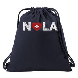 New Orleans Nola Strong Heart 2025 New Orleans Strong Drawstring Bag