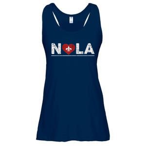 New Orleans Nola Strong Heart 2025 New Orleans Strong Ladies Essential Flowy Tank