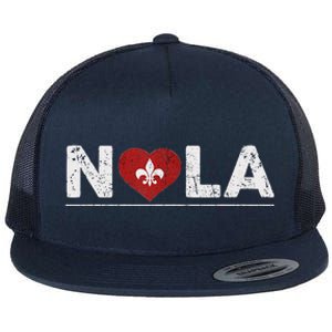 New Orleans Nola Strong Heart 2025 New Orleans Strong Flat Bill Trucker Hat