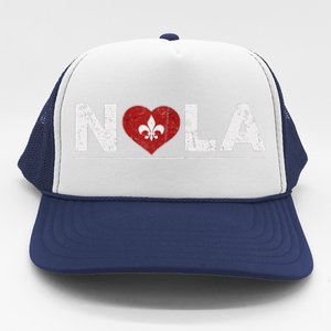 New Orleans Nola Strong Heart 2025 New Orleans Strong Trucker Hat