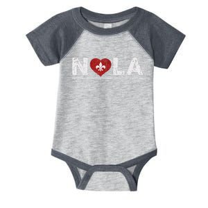 New Orleans Nola Strong Heart 2025 New Orleans Strong Infant Baby Jersey Bodysuit