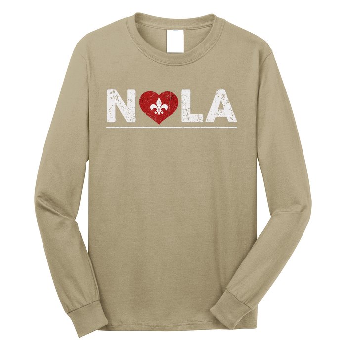 New Orleans Nola Strong Heart 2025 New Orleans Strong Long Sleeve Shirt