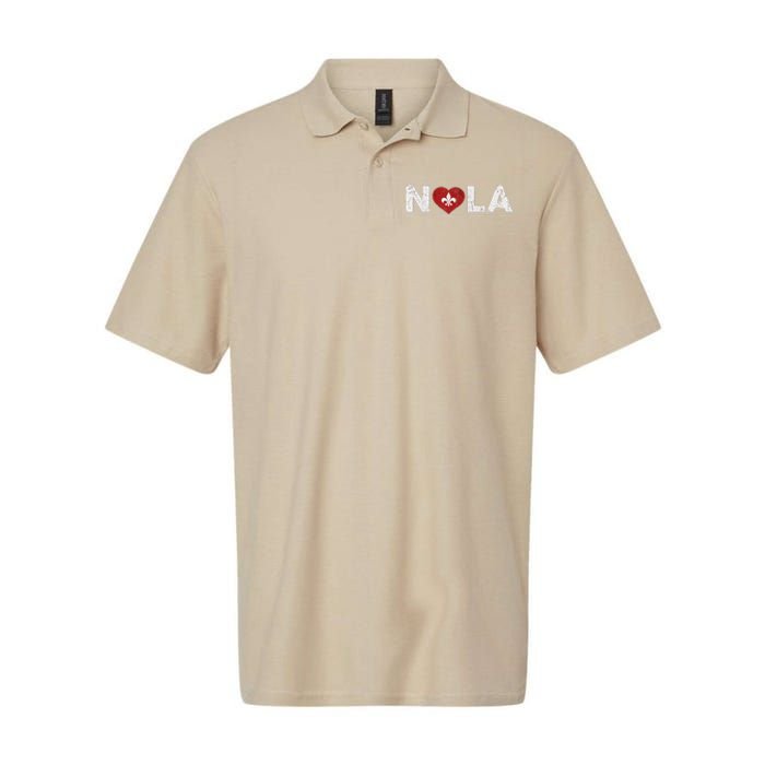 New Orleans Nola Strong Heart 2025 New Orleans Strong Softstyle Adult Sport Polo