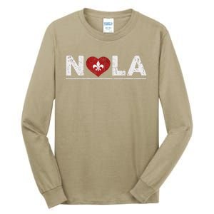 New Orleans Nola Strong Heart 2025 New Orleans Strong Tall Long Sleeve T-Shirt