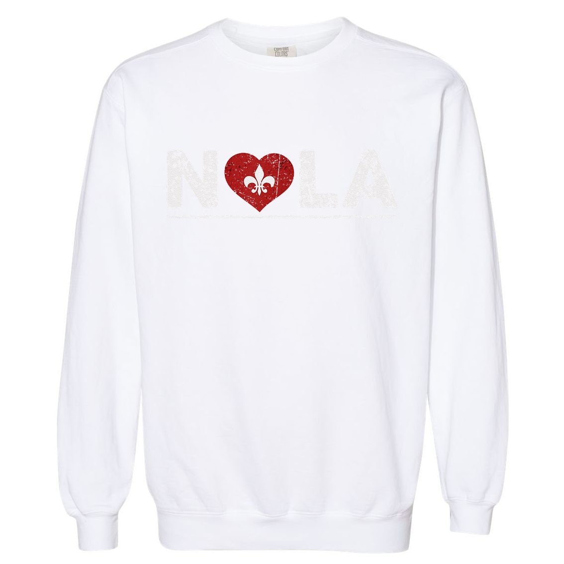 New Orleans Nola Strong Heart 2025 New Orleans Strong Garment-Dyed Sweatshirt