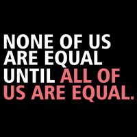None of Us Are Equal Button
