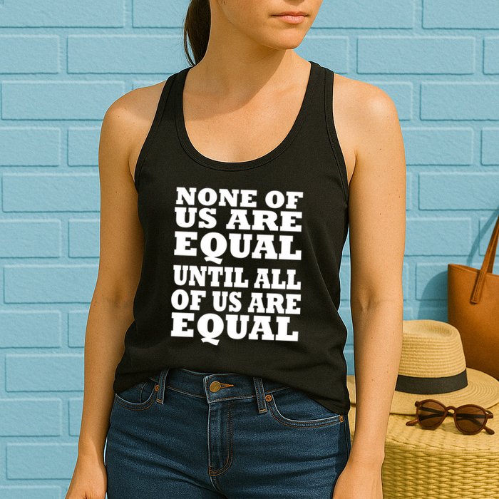 None Of Us Are Equal Until All Of Us Are Equal  Womens Tank Top