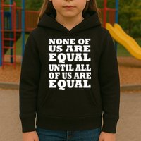 None of Us are Equal Until all of Us are Equal Kids Hoodie