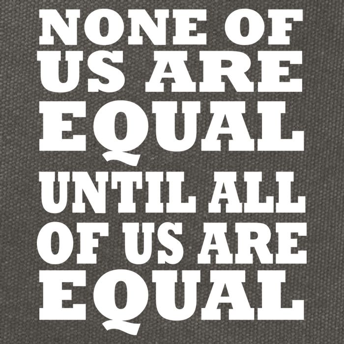 None Of Us Are Equal Until All Of Us Are Equal  Cotton Canvas Backpack