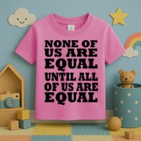 None Of Us Are Equal Until All Of Us Are Equal  Toddler T-Shirt