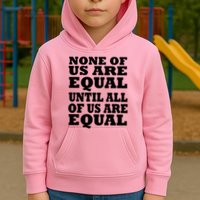 None Of Us Are Equal Until All Of Us Are Equal  Kids Hoodie
