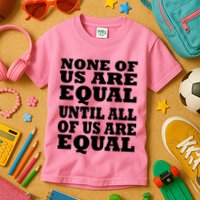 None Of Us Are Equal Until All Of Us Are Equal  Kids T-Shirt