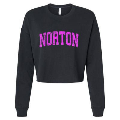 Norton O.H.I.O Oh Vintage Athletic Sports Design Cropped Pullover Crew