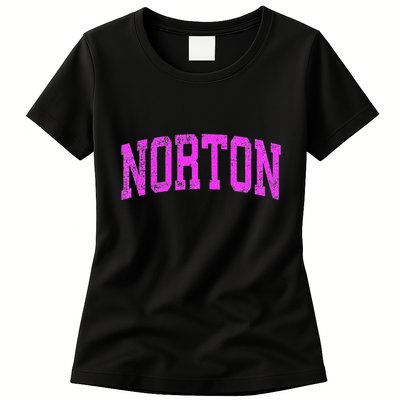 Norton O.H.I.O Oh Vintage Athletic Sports Design Womens T-Shirt
