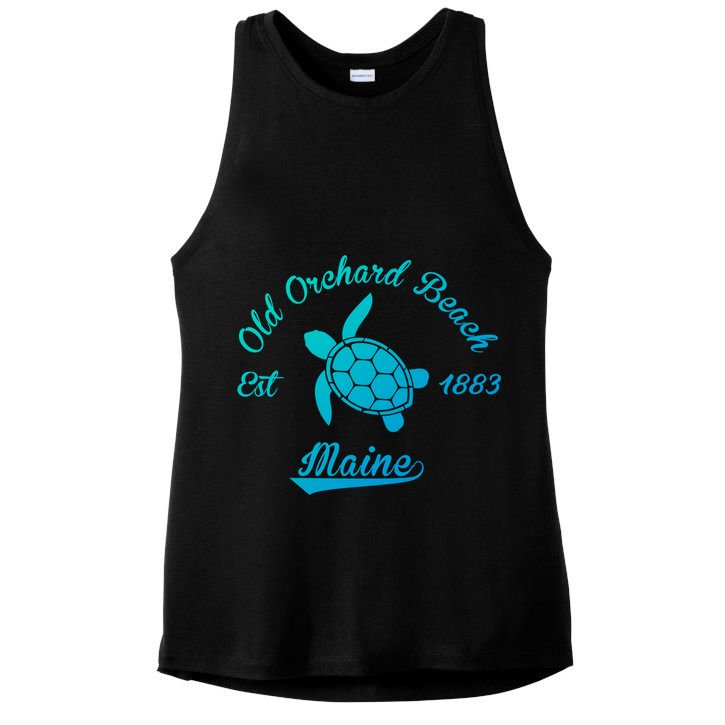 Nautical Old Orchard Beach Maine Sea Turtle Gift Ladies PosiCharge Tri-Blend Wicking Tank