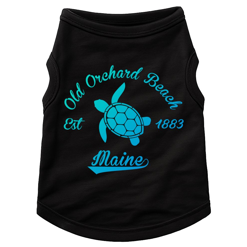 Nautical Old Orchard Beach Maine Sea Turtle Gift Doggie Tank