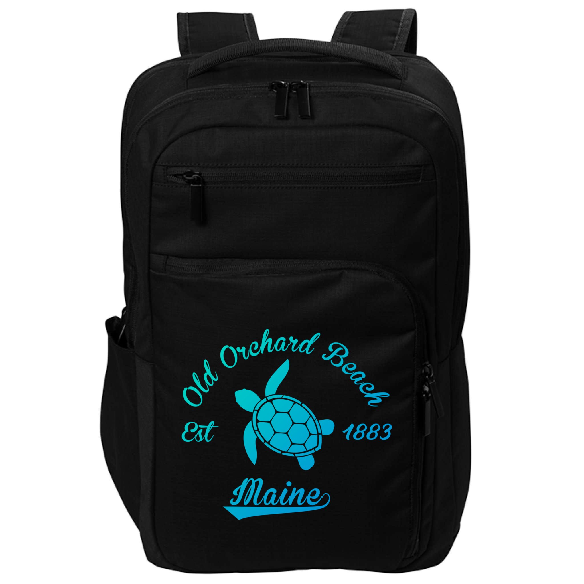 Nautical Old Orchard Beach Maine Sea Turtle Gift Impact Tech Backpack