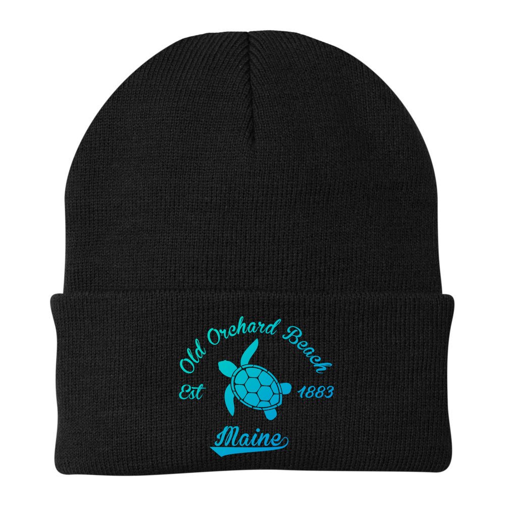 Nautical Old Orchard Beach Maine Sea Turtle Gift Beanie