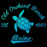 Nautical Old Orchard Beach Maine Sea Turtle Gift Drawstring Bag