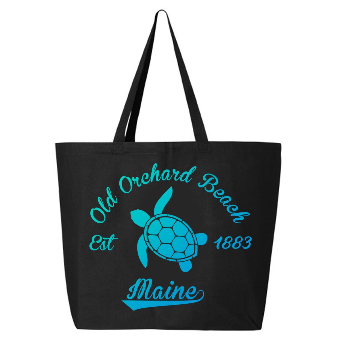 Nautical Old Orchard Beach Maine Sea Turtle Gift 25L Jumbo Tote