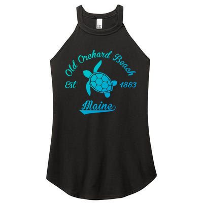 Nautical Old Orchard Beach Maine Sea Turtle Gift Women's Perfect Tri Rocker Tank
