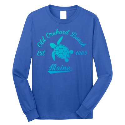 Nautical Old Orchard Beach Maine Sea Turtle Gift Long Sleeve Shirt
