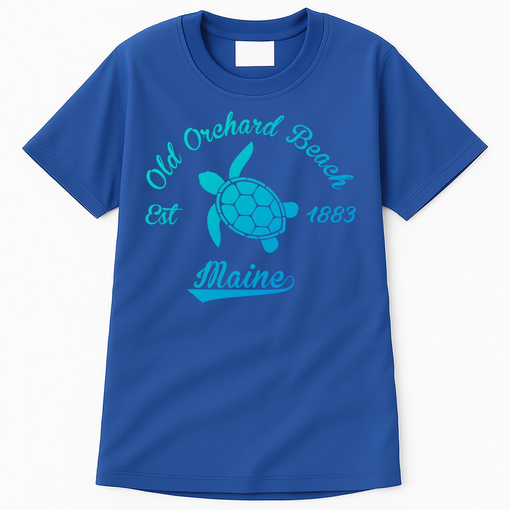 Nautical Old Orchard Beach Maine Sea Turtle Gift Tall T-Shirt