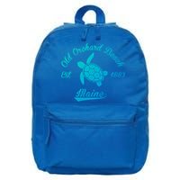Nautical Old Orchard Beach Maine Sea Turtle Gift 16 in Basic Backpack