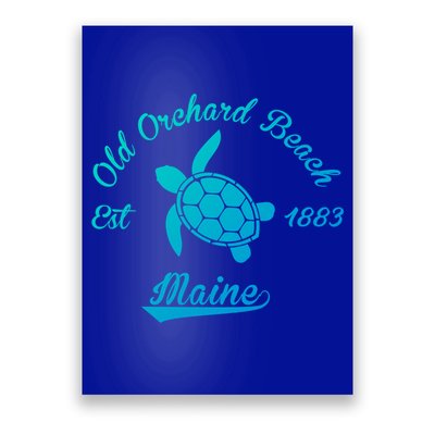 Nautical Old Orchard Beach Maine Sea Turtle Gift Poster